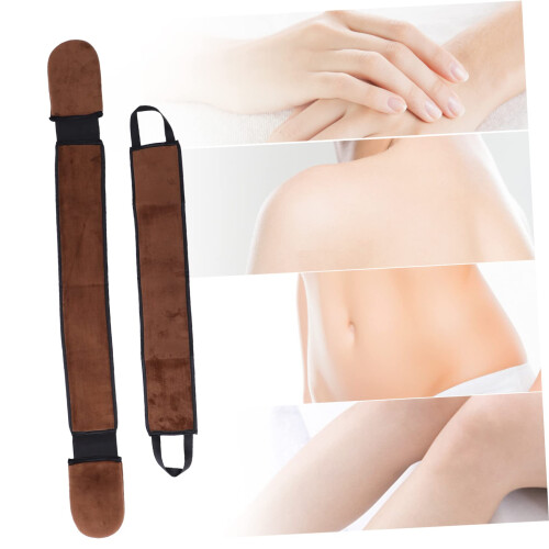 Self Tanning Back Applicator Strap with Glove, Even Coverage Flocking Band, 2pcs Set 1