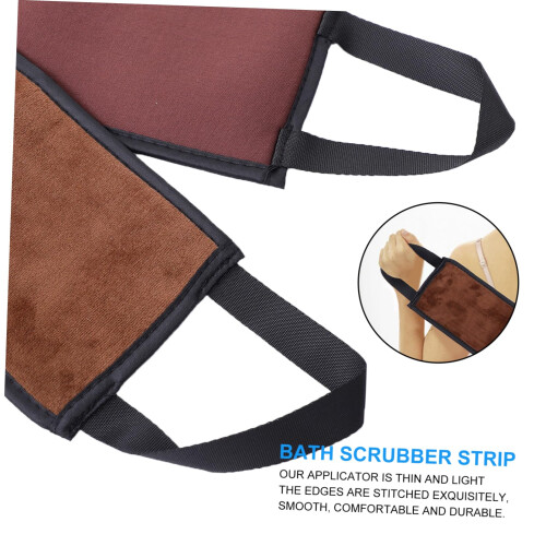 Self Tanning Back Applicator Strap with Glove, Even Coverage Flocking Band, 2pcs Set 2