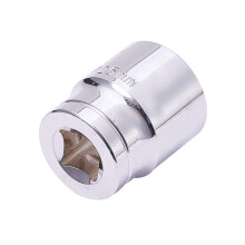 Socket Set 1/2 Inch Drive 25mm Metric 6 Point Deep Impact Socket Chrome Vanadium Steel Rustproof