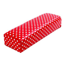 Leather Nail Art Hand Rest Cushion with Ergonomic Wrist Support for Manicure, Red