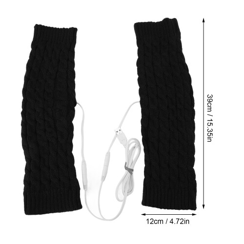 Warm Winter Heated Leg Warmer, One Size, Black, 39x12cm 1