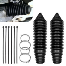 Steering Rack Boot Kit with Silicone Tie Rod Boots, Clamps and Cable Ties for Universal Car SUV Protection