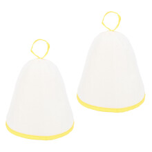 2 piezas Gorro de sauna de fieltro grueso Blanco/Amarillo Talla única