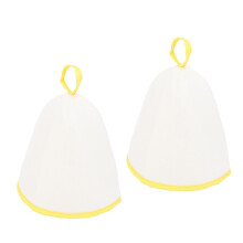 2 piezas de sombrero de sauna de fieltro, blanco y amarillo, absorbente de agua