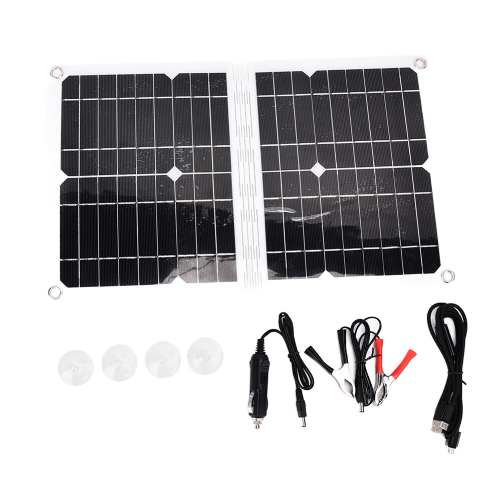 High Conversion Efficiency Monocrystalline Silicon Solar Charger Module Foldable Solar Panel Kit Dual Female Usb Ports Ip65waterproof Solar Battery 9180479397199