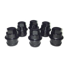 6 Black Lug Nut Covers for Chevy Silverado 1500 and 19992013 GMC Sierra 1500 LNC381 Replacement