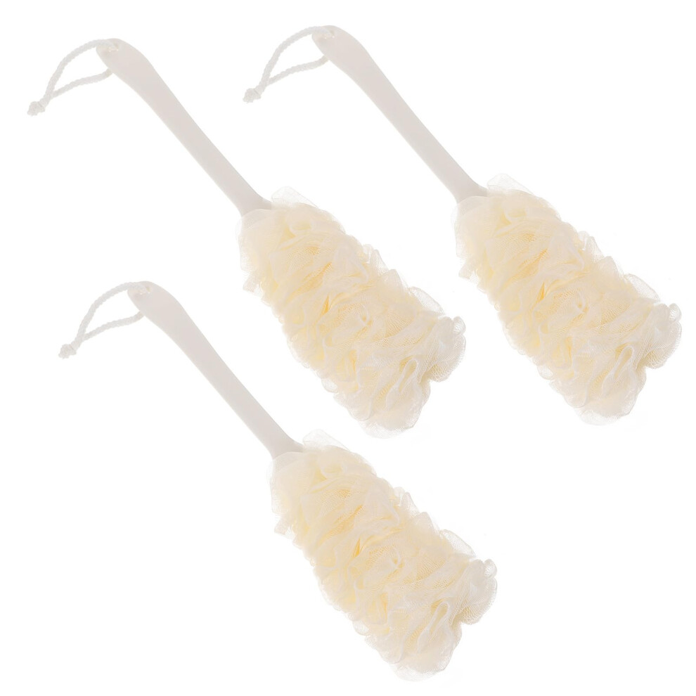 Bath Body Brush Set with Long Handle Back Scrubber, Gentle Exfoliating Loofah for Smooth Skin
