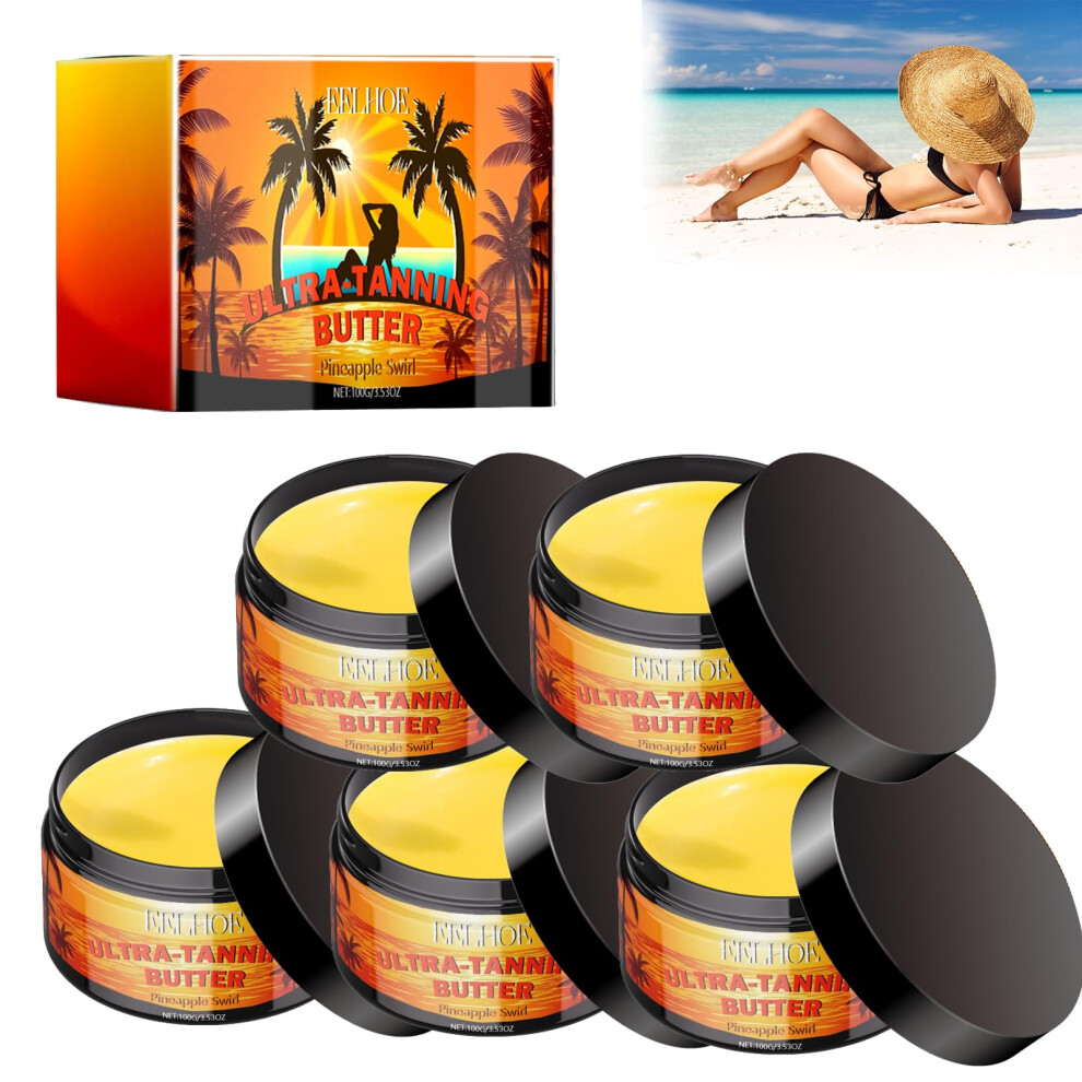 Cream/Bronze Tanning Gel 5Pcs Fast Absorbing Natural Tan Accelerator For Sunbeds And Outdoor Glow