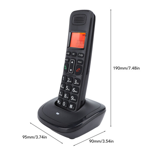 Telefono cordless compatto 400mAh x 2 NiMH, nero 1
