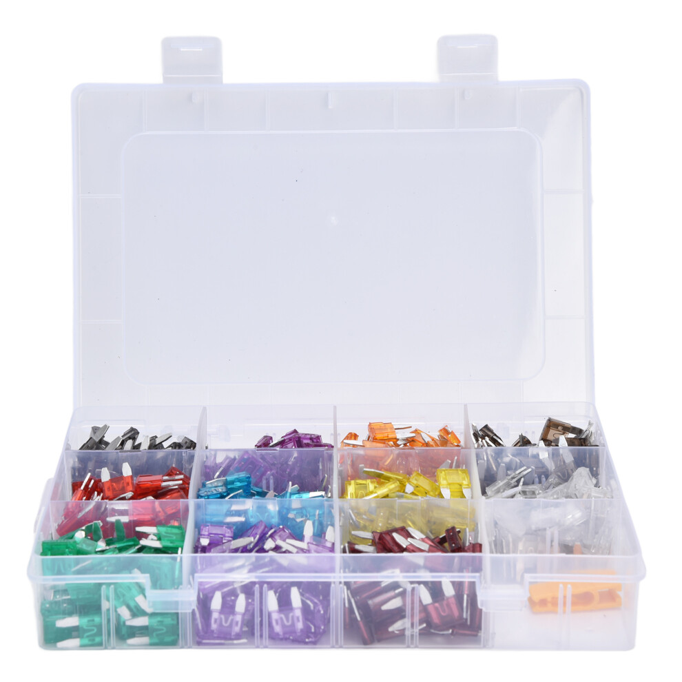 Complete Automotive Fuse Assortment Kit, Blade Type Automotive Fuses Anti Corrosive Plated Zinc Alloy Quick Blowing Overload Protection For Rv Marine 9370362871275