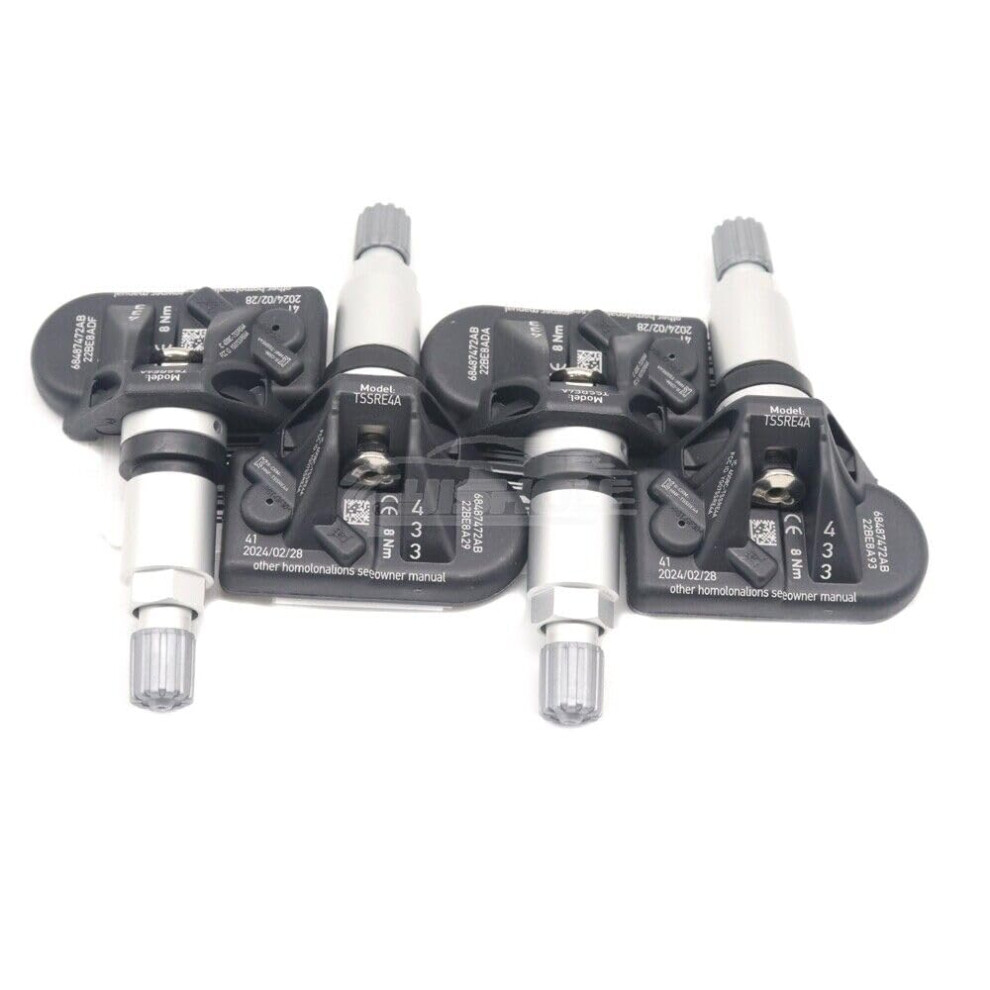 4Pack Tpms Sensor 68487472Ab Direct Fit 433Mhz For Dodge Challenger Charger Accurate Monitoring 9169991680156
