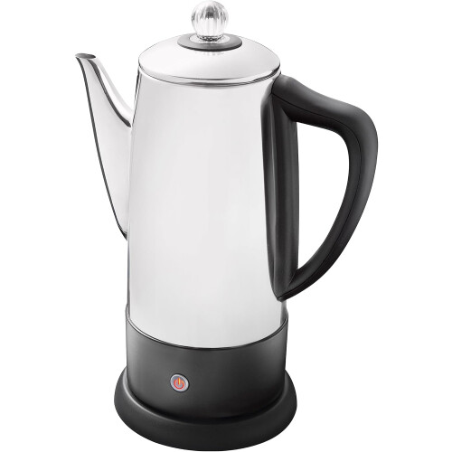 Electric Coffee Percolator / 1.8L Stainless Steel Filter Coffee Machine / 30-45 Minute Keep Warm Functionality