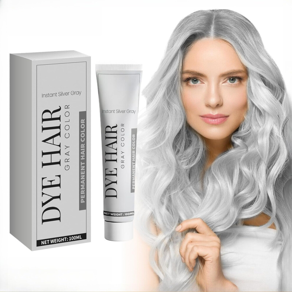 Silver Gray Hair Dye Ammonia Vegan With Up To 100% Gray Coverage Longlasting Color For Women And Men