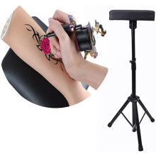 Tattoo Arm Rest Adjustable Height Stand with 180 Rotation Ergonomic Padding Foldable Tripod Base