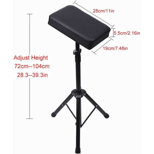 Tattoo Arm Rest Adjustable Height Stand with 180 Rotation Ergonomic Padding Foldable Tripod Base 1