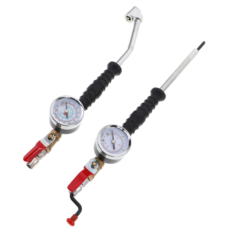 2Pcs Tire Pressure Gauge With Fast Inflation Adapter And Accurate Readings For Cars And Motorcycles 9169991680514