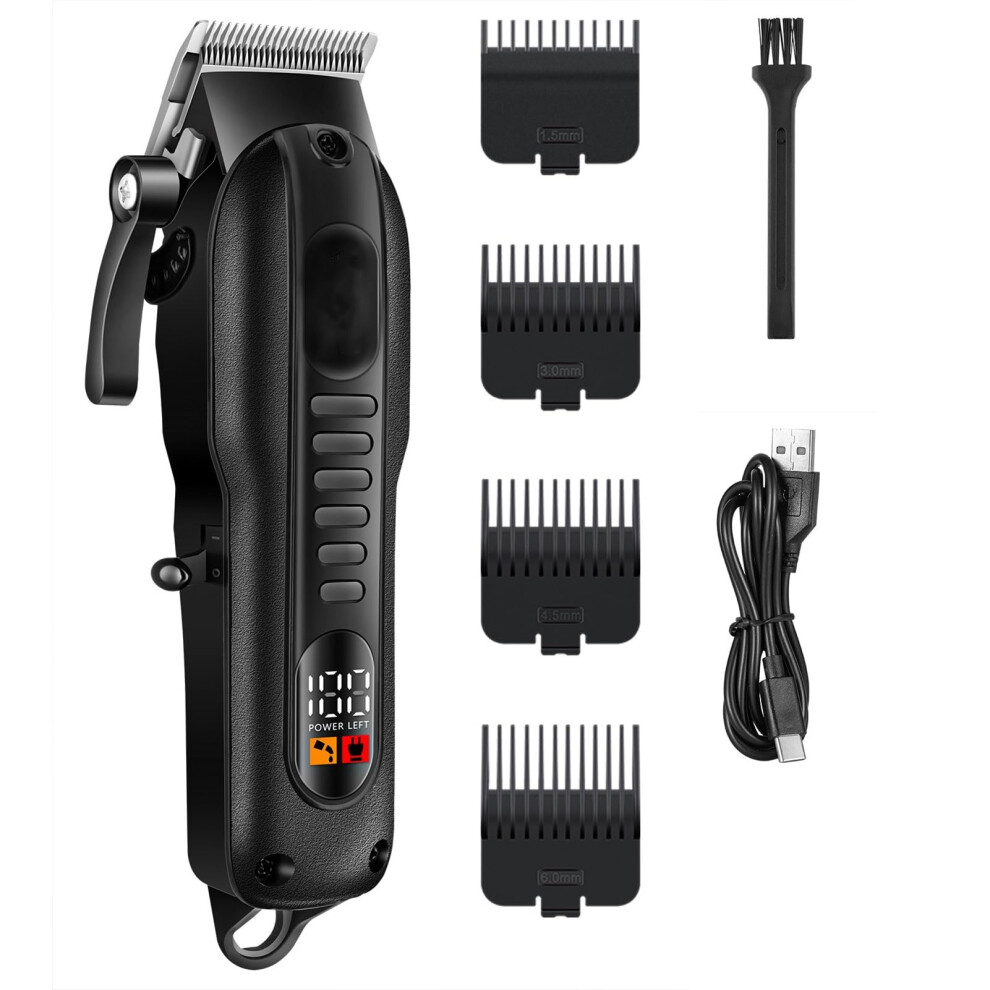 Hair Clippers Cordless Professional with Low Noise Precision Blades and Fast Charging Battery