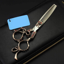 LeftHanded Hair Thinning Scissors 6 Inch Stainless Steel Barber Shears with Precision Blades