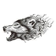5pcs Plant Based Temporary Tattoo Stickers – Herbal Waterproof Long Lasting Realistic Wolf Chest Design
