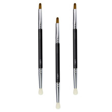 3Pcs Double Head Concealer Brush Set for Precise Makeup with Long Handle and Soft Bristles