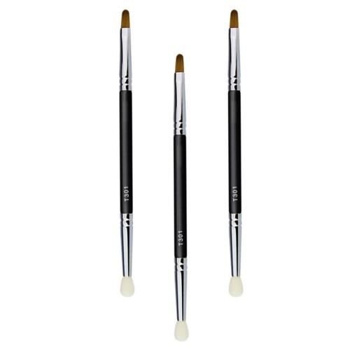 3Pcs Double Head Concealer Brush Set for Precise Makeup with Long Handle and Soft Bristles