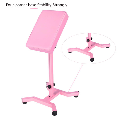 Pink Adjustable Tattoo Arm Rest Stand with 360 Panel, Cushioned Pad and Stable FourCorner Base 2