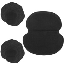 Armpit Sweat Pads 60pcs Black Breathable Fabric with Secure Adhesive, Odor Neutralizing for Summer Dresses
