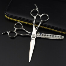 6 Inch Professional Hair Cutting Scissors Set, Carbon Stainless Steel Barber Shears for Wet and Dry Hair