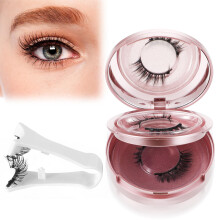 Reusable False Eyelashes with Applicator, No Glue Cat Eye Lash Extension Kit for Natural Look