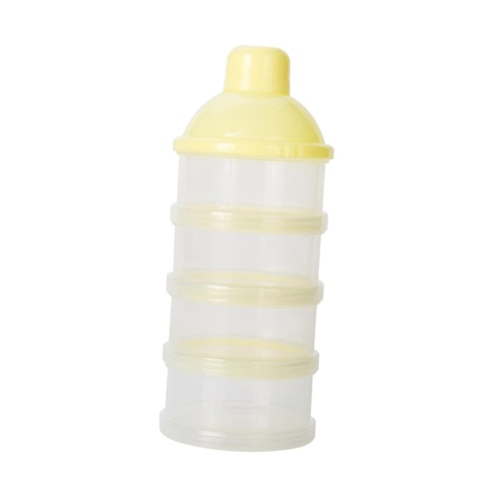 Baby Formula Dispenser Leakproof Stackable Milk Powder Container For Travel Feeding Yellow