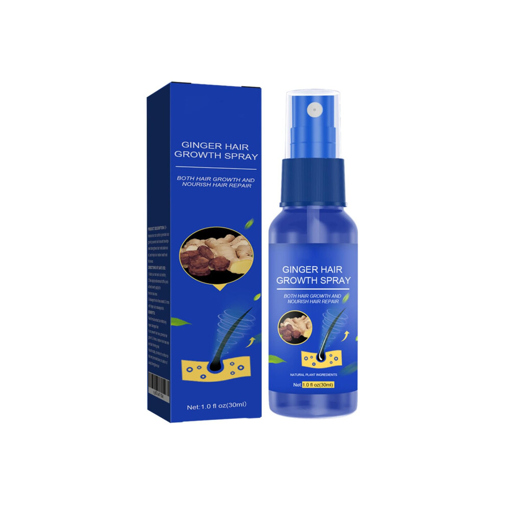 Hair Growth Spray with Natural Ginger Extract for Beard and Scalp, Anti Hair Loss 30ml