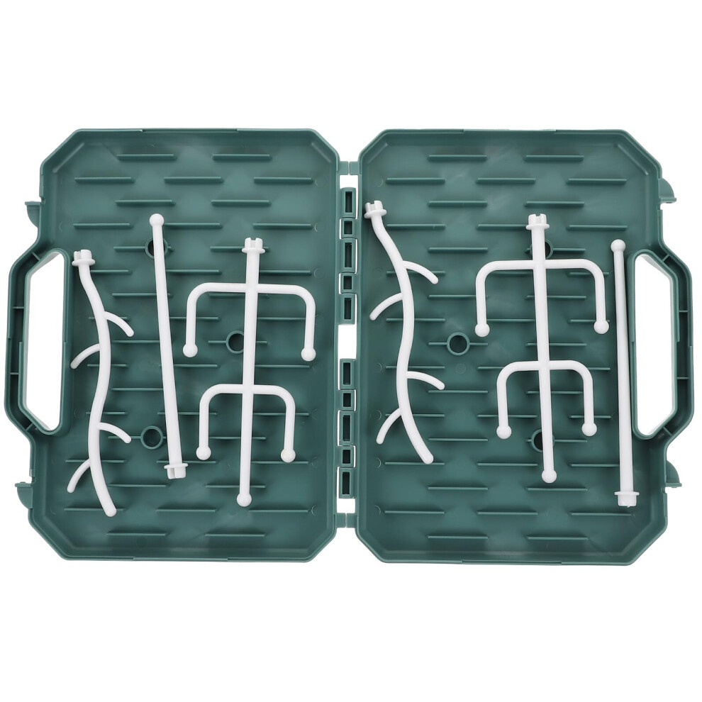 Foldable Baby Bottle Drying Rack with Drip Tray for Travel and Pacifier Storage Organizer