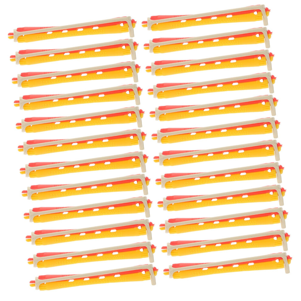 24Pcs Hair Curlers Perm Rods Kit with Rubber Band for DIY Styling at Home or Salon