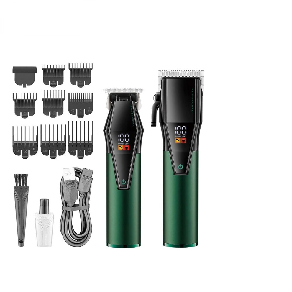 Hair Clipper with LED Display, USB Rechargeable Cordless Hair Trimmer for Men, Adjustable Height