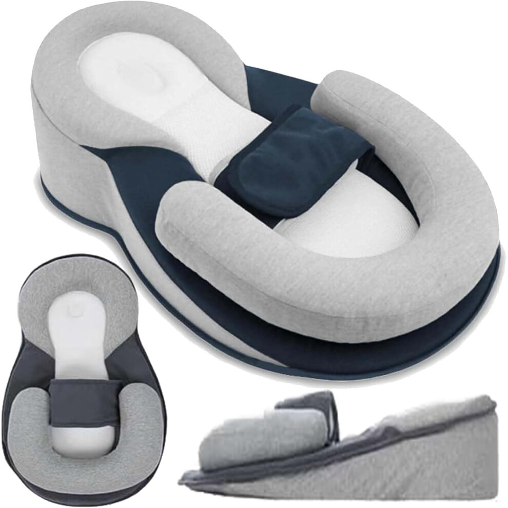 Baby Lounger Pillow with Ergonomic Feeding Support and AntiOverflow Design for Infant Rest