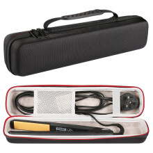 Hair Straightener Travel Case Hard Shell EVA Flat Iron Carrying Bag Shockproof Dustproof Black
