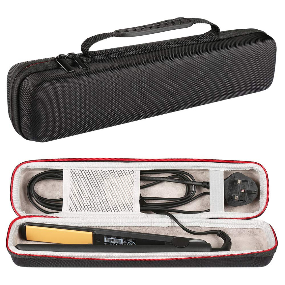 Black Hair Straightener Travel Case Hard Shell Eva Flat Iron Carrying Bag Shockproof Dustproof
