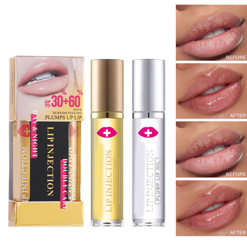 2pcs Lip Oil Roller Set for Dry Cracked Lips Deep Hydration Fast Absorption 1