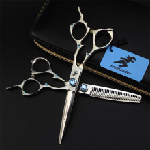 Professional 6 Inch Hair Cutting Scissors Set 440C Stainless Steel Sharp Blades for Barber and Home