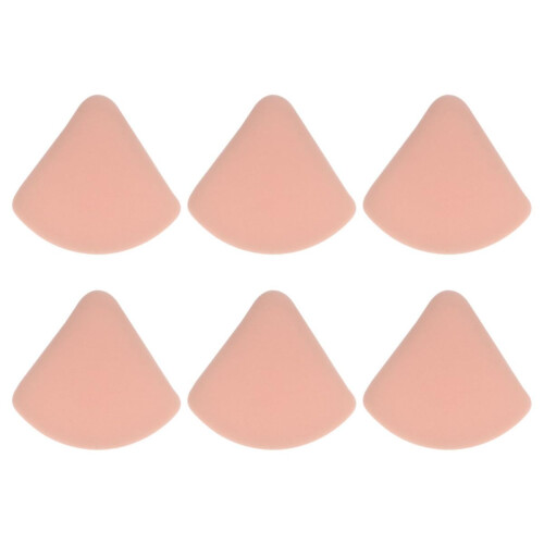 6pcs Mini Makeup Sponge Triangle Puff for Foundation and Concealer Wet Dry Use Seamless Coverage