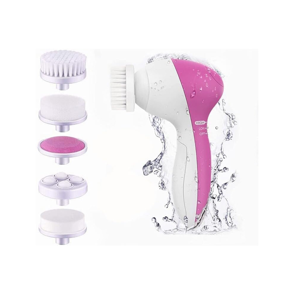 Light 5 In 1 Electric Facial Cleansing Brush With Massager, Deep Cleansing And Gentle Exfoliation For All Skin Types