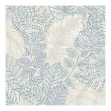 Superfresco Easy Scattered Leaves Floral Duck Egg Blue Wallpaper