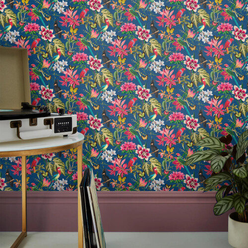 ENVY Envy Paradiso Floral Wallpaper | Deep Navy 1