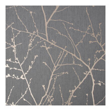 Superfresco Easy Innocence Branch Charcoal & Copper Metallic Wallpaper