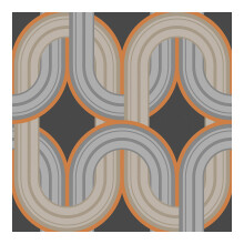 Envy In the Loop Choc Orange Geometric Wallpaper