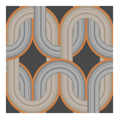 ENVY Envy In the Loop Choc Orange Geometric Wallpaper