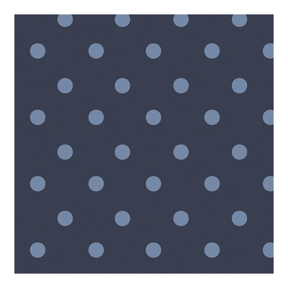Cath Kidston Button Spot Navy Dotty Wallpaper 5011583629972