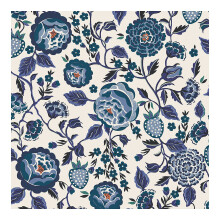 Cath Kidston Strawberry Garden Blue Floral Wallpaper