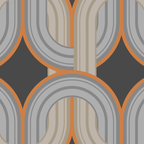 ENVY Envy In the Loop Choc Orange Geometric Wallpaper 2