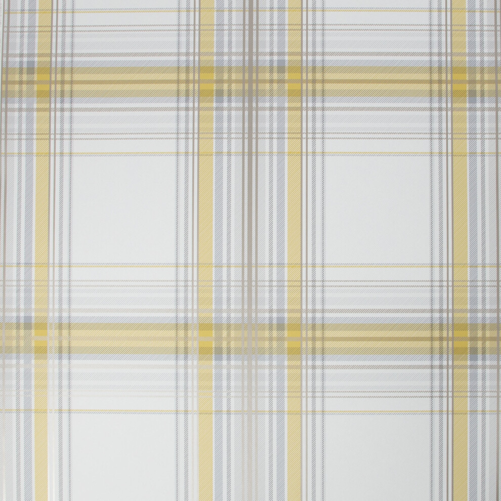 Fresco Iona Check Ochre Wallpaper 5011583414448